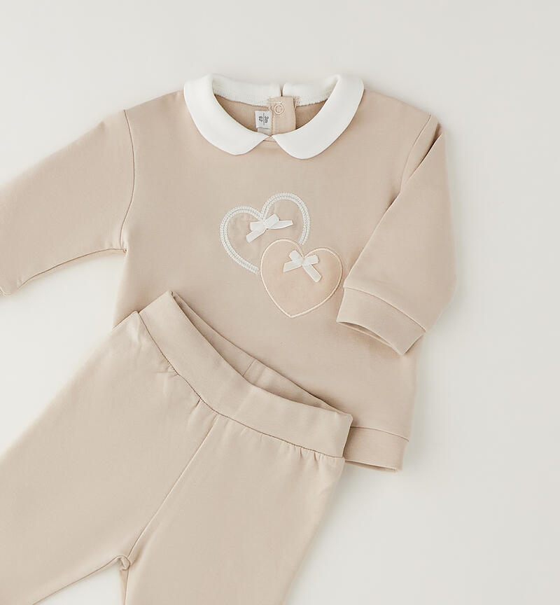 Minibanda baby girl set BEIGE-0434