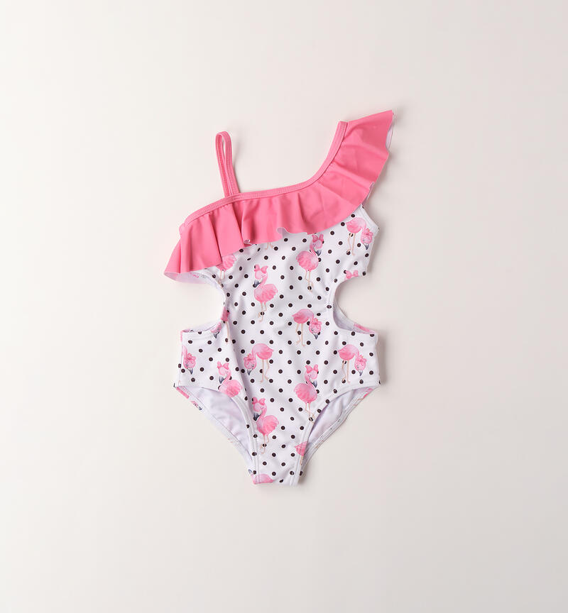 Costume da bambina intero ROSA-NERO-6CBV