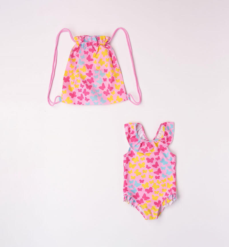 Girls' one-piece swimsuit  ROSA-MULTICOLOR-6APB