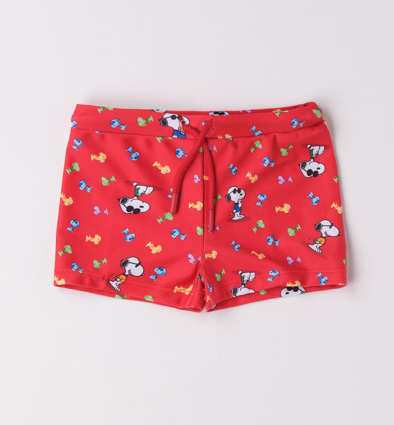 Sarabanda Snoopy swimsuit for boys from 9 months to 8 years BIANCO-ROSSO-6VR7