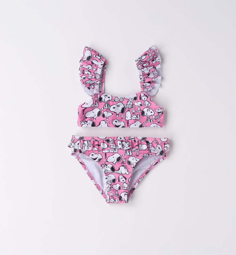 Sarabanda Snoopy swimsuit for girls from 9 months to 8 years BIANCO-ROSA-6WD3