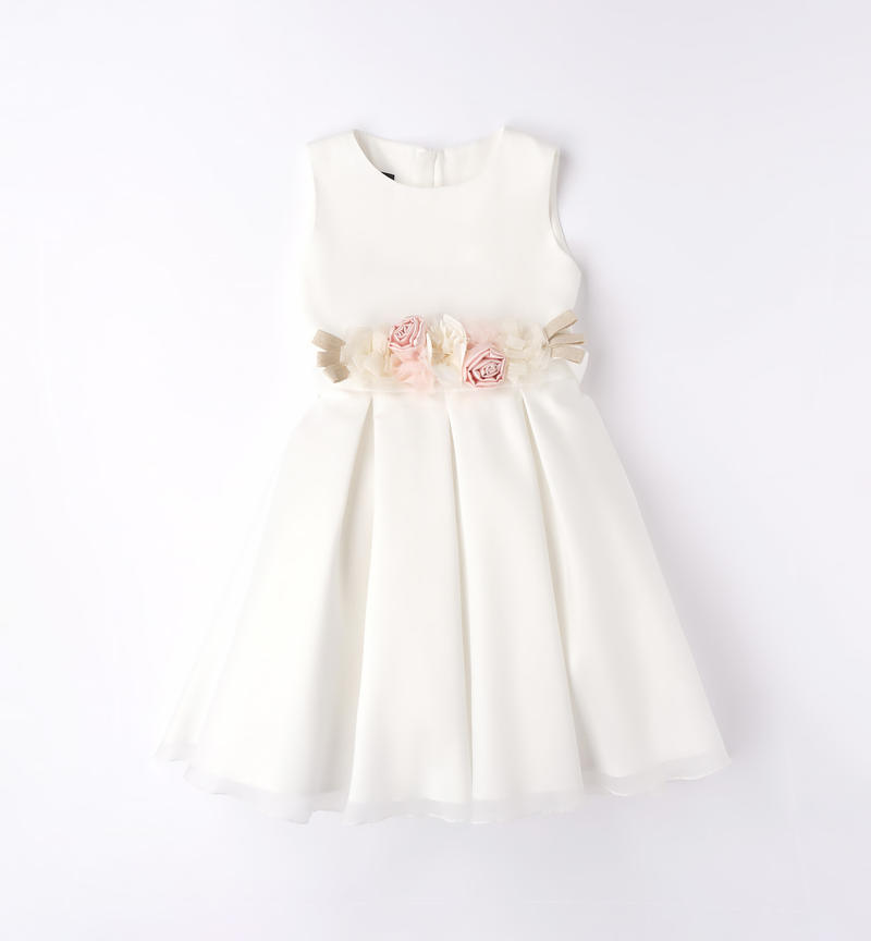Elegante abito cerimonia bambina da 8 a 16 anni Sarabanda PANNA-ECRU'-8240