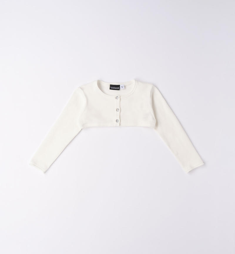 Elegante coprispalle bambina da 9 mesi a 8 anni Sarabanda PANNA-0112