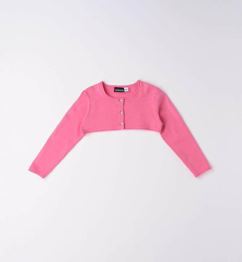 Elegante coprispalle bambina da 9 mesi a 8 anni Sarabanda ROSA-2426