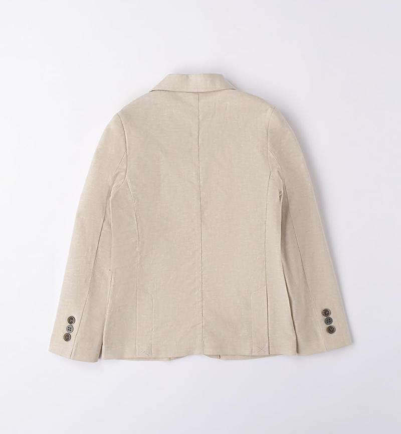 Elegante giacca con spilla ragazzo da 8 a 16 anni Sarabanda BEIGE-0435