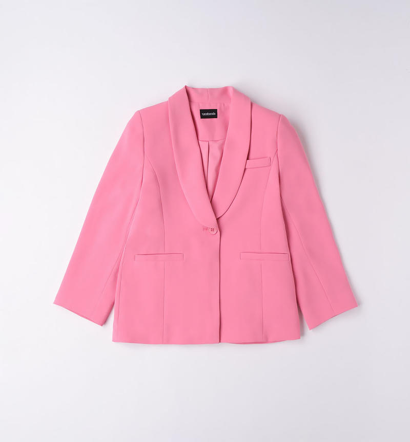 Sarabanda elegant jacket for girls from 8 to 16 years ROSA-2426