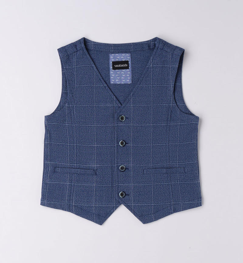 Elegante gilet ragazzo da 8 a 16 anni Sarabanda NAVY-3557