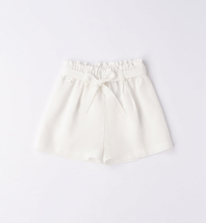 Sarabanda elegant shorts for girls from 9 months to 8 years PANNA-0112