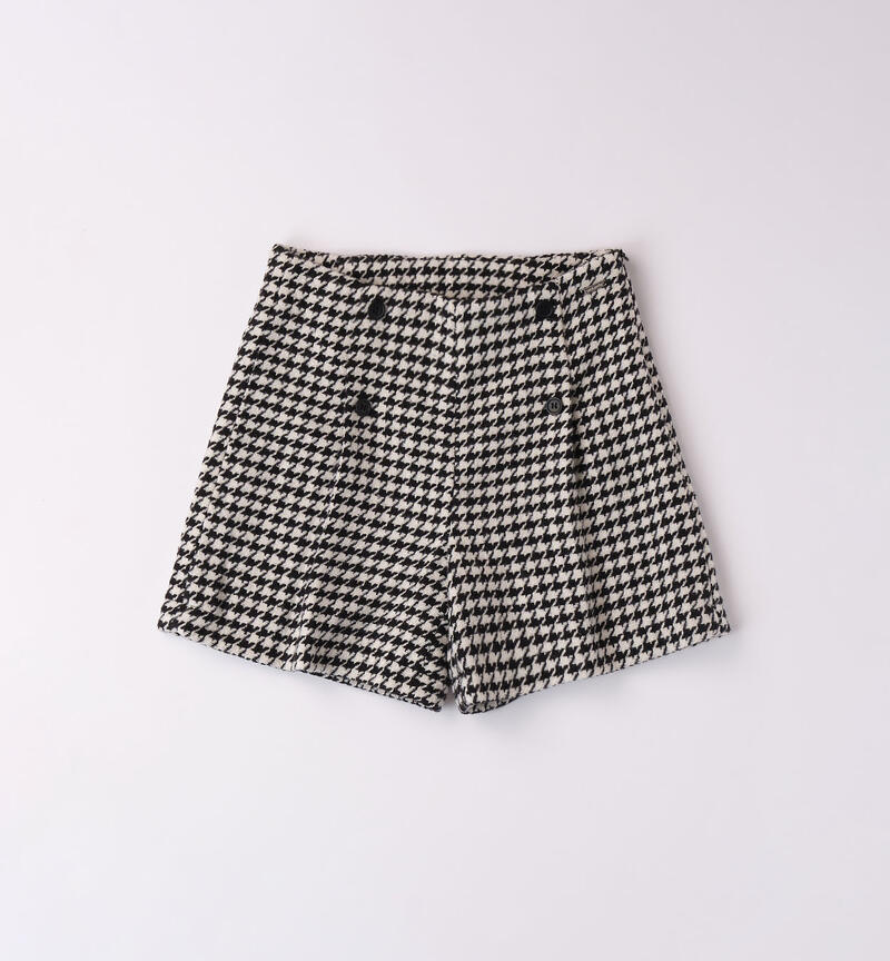 Sarabanda elegant shorts for girls from 8 to 16 years NERO-0658