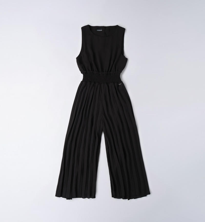 Sarabanda elegant jumpsuit for girls from 8 to 16 years NERO-0658