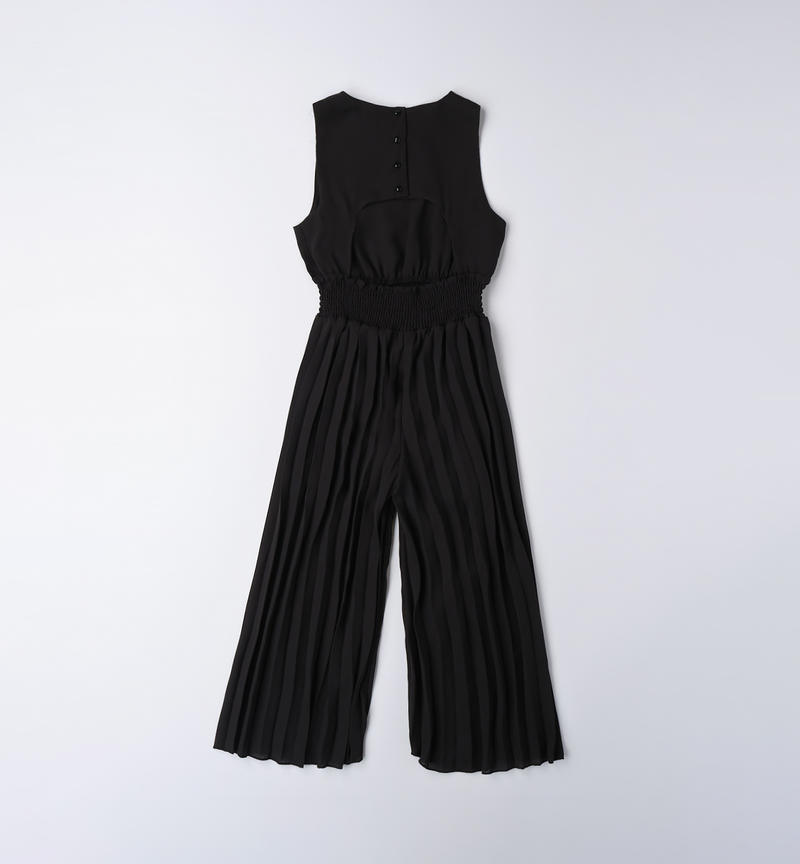 Sarabanda elegant jumpsuit for girls from 8 to 16 years NERO-0658