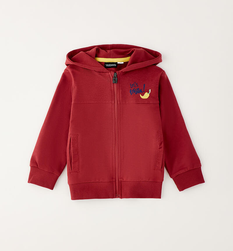 100% cotton sweatshirt for children DARK RED -2541
