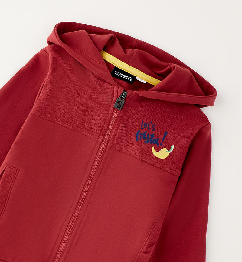 100% cotton sweatshirt for children DARK RED -2541