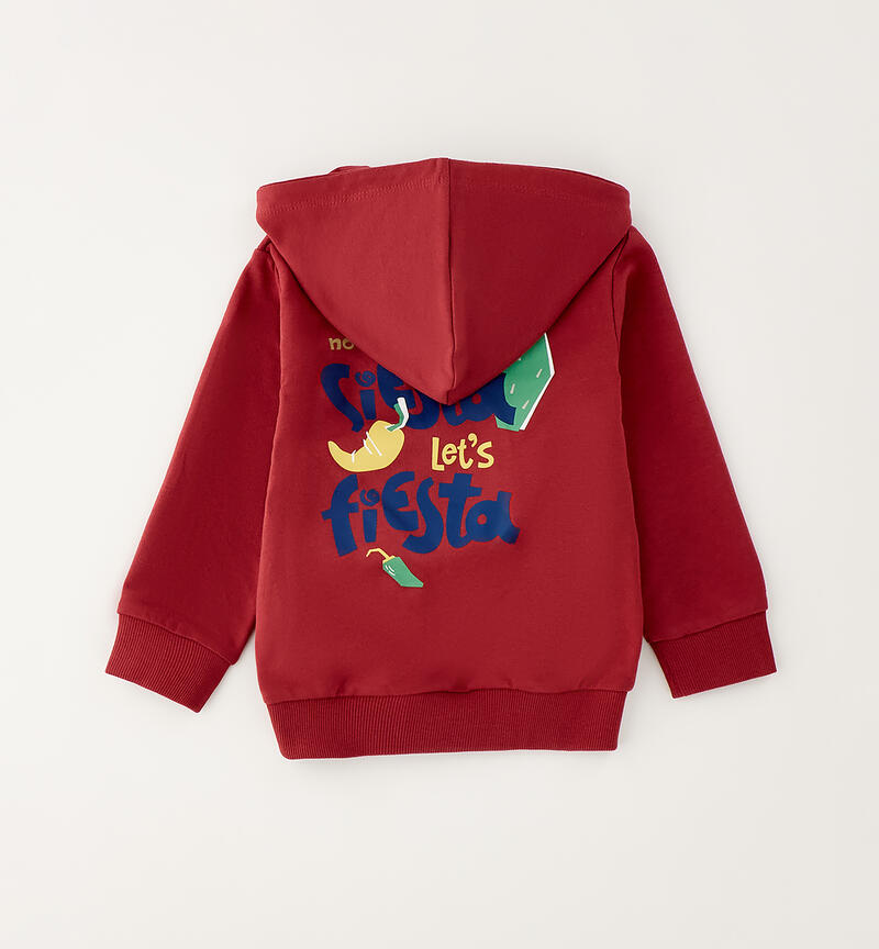 100% cotton sweatshirt for children DARK RED -2541