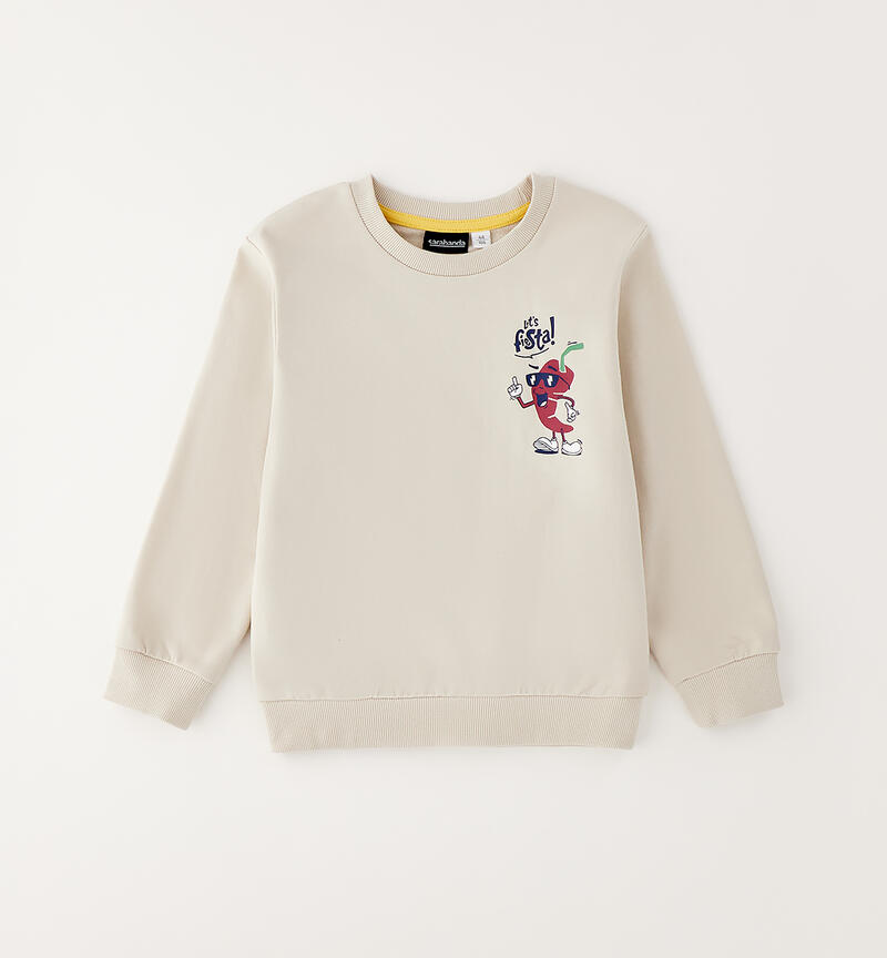 100% cotton sweatshirt for children ECRU'-0432
