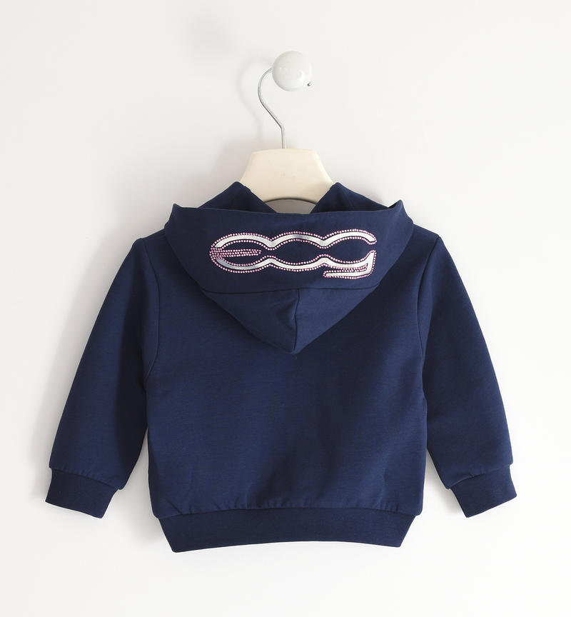Felpa bambina capsule Fiat Nuova 500 da 12 mesi a 8 anni Sarabanda NAVY-3854
