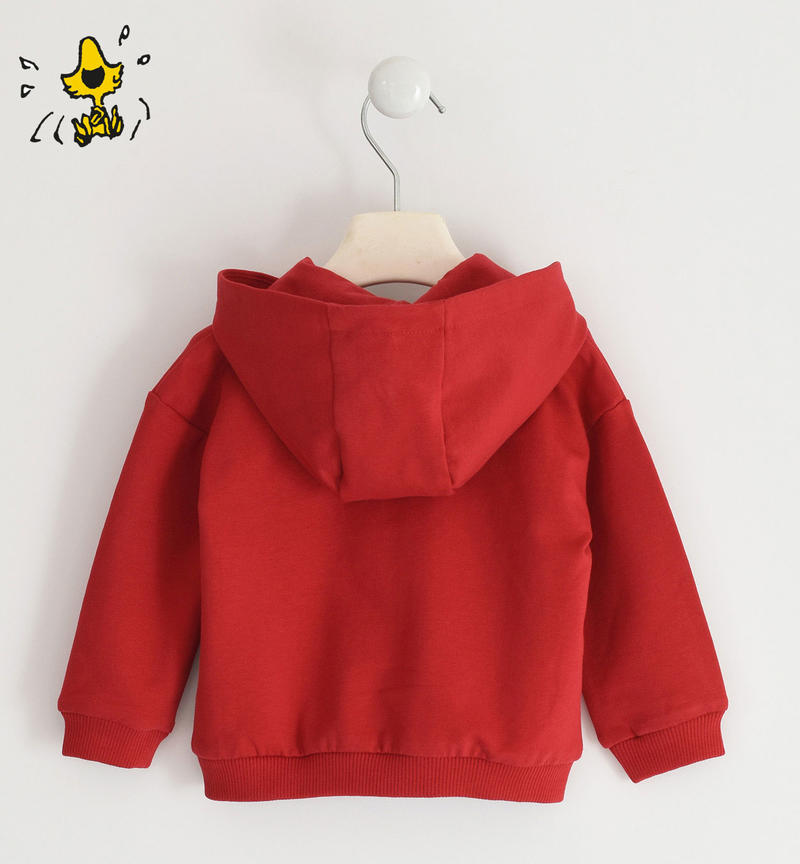 Felpa bambina con zip capsule Peanuts da 9 mesi a 8 anni Sarabanda ROSSO-2253