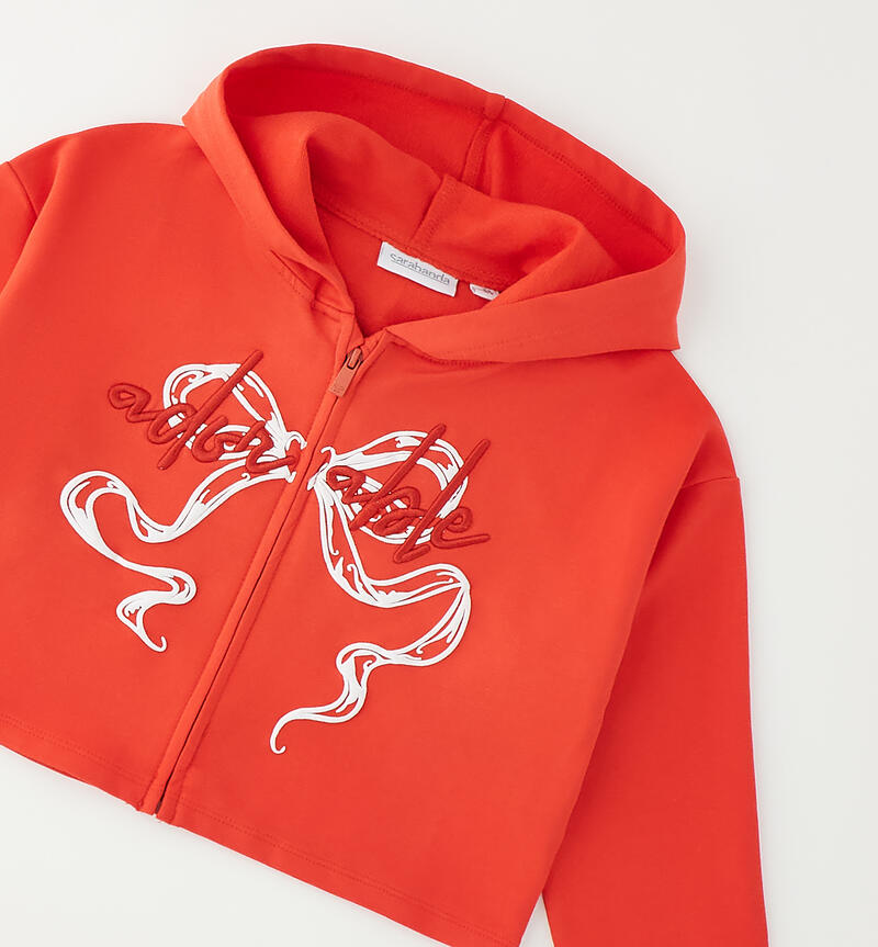 Girls' crop sweatshirt CORALLO-2232