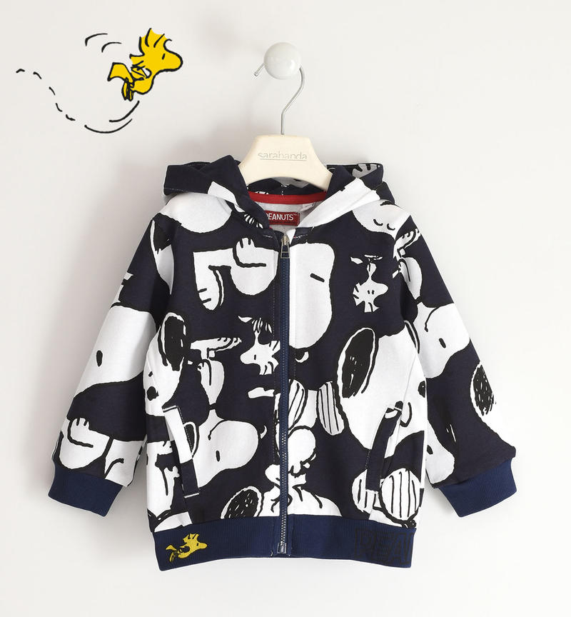 Felpa bambino capsule collection Peanuts da 9 mesi a 8 anni Sarabanda BIANCO-NAVY-6UY9