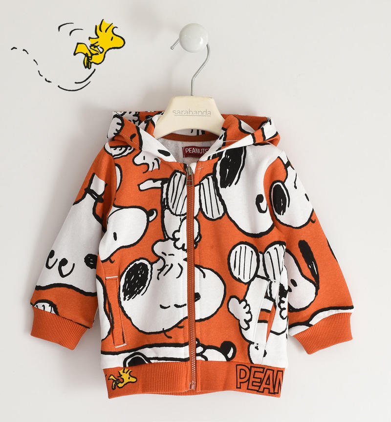 Felpa bambino capsule collection Peanuts da 9 mesi a 8 anni Sarabanda BIANCO-COCCIO-6UU1