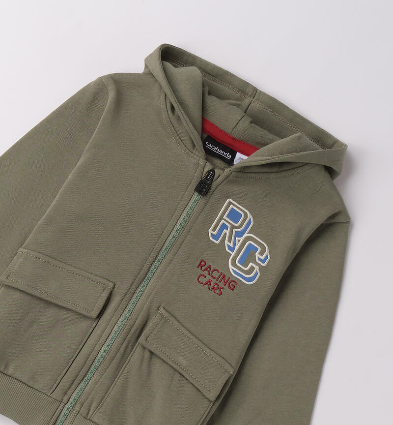 Boy's hoodie VERDE SALVIA-4731