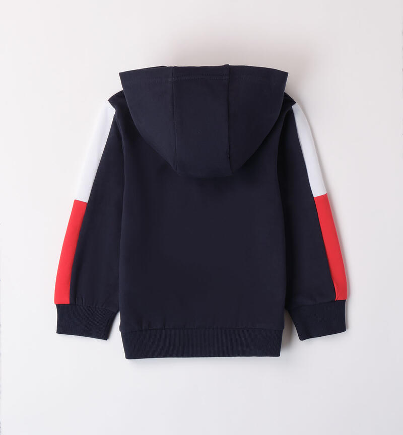 Boys' zip-up sweatshirt NAVY-3854