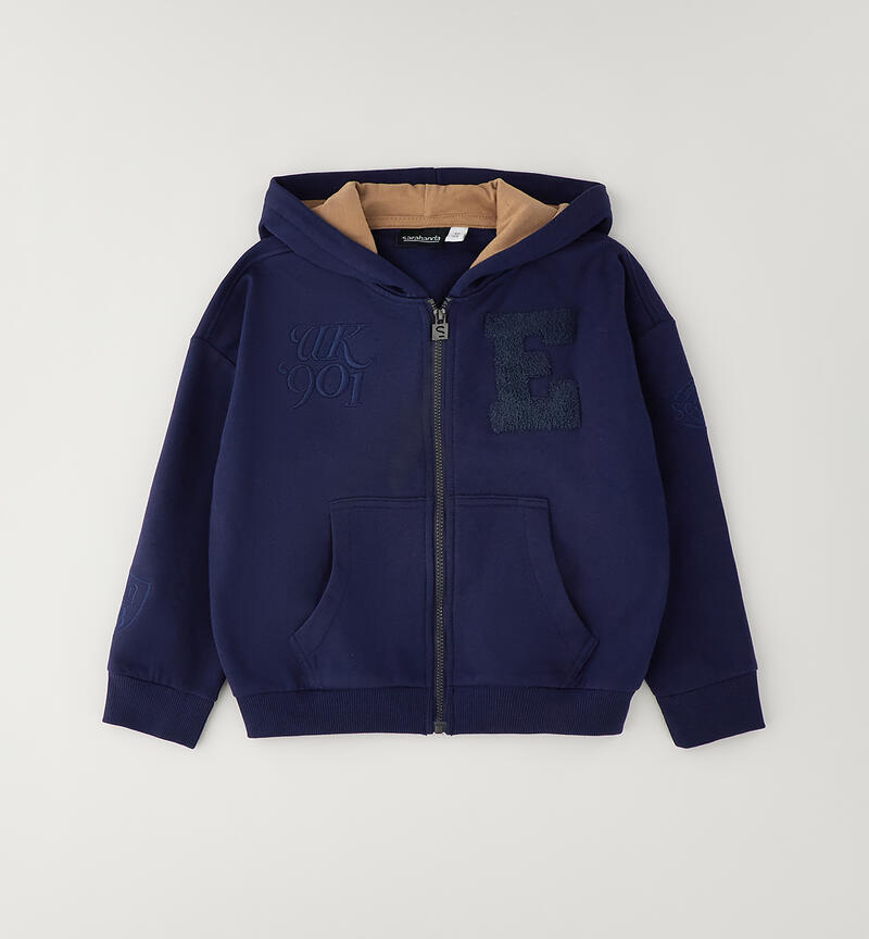 Felpa bambino full-zip NAVY-3854