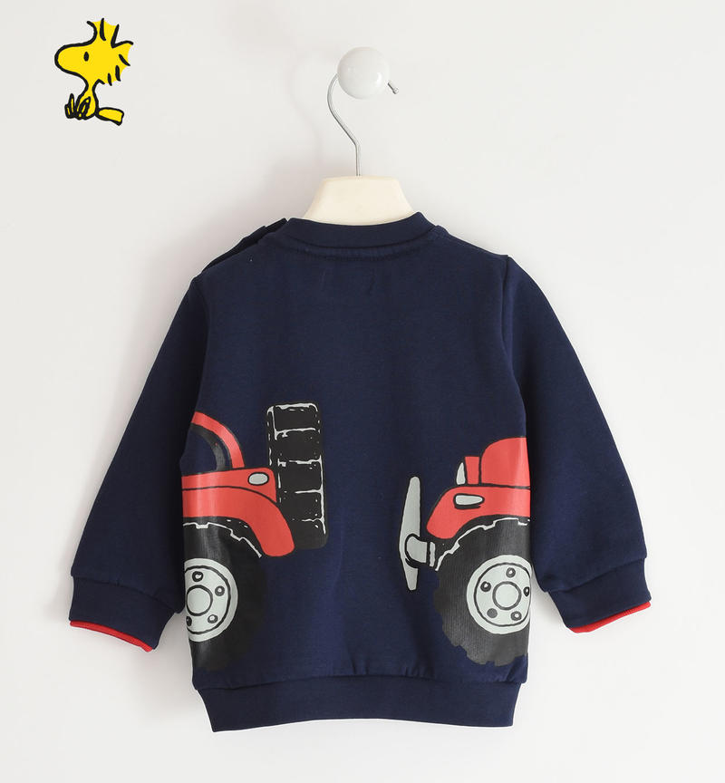 Felpa bambino Snoopy con Woodstock da 9 mesi a 8 anni Sarabanda NAVY-3854