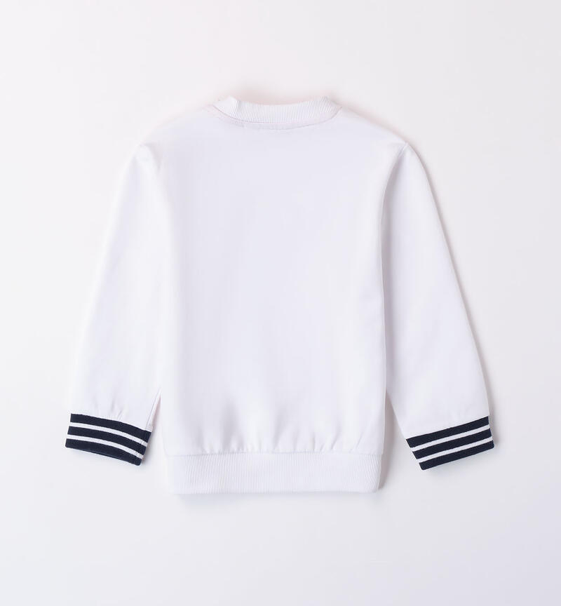 Boys' white sweatshirt BIANCO-0113