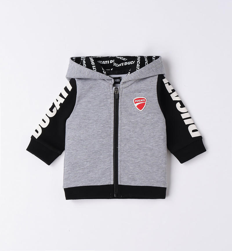 Ducati hoodie for boys from 3 to 24 months GRIGIO MELANGE-8992