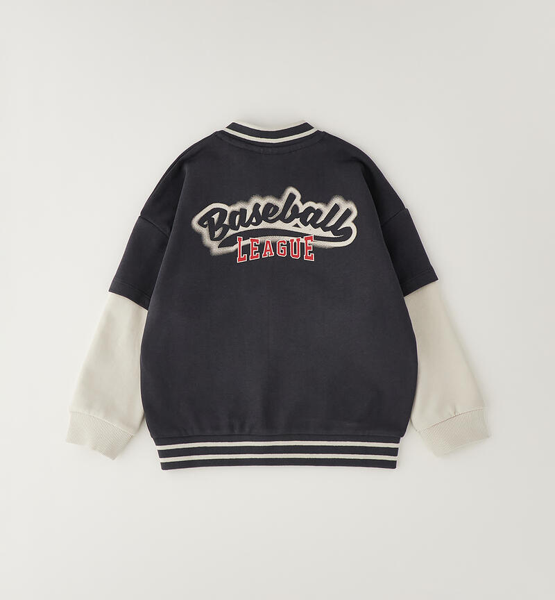 Felpa bomber per bambino GRIGIO-0567