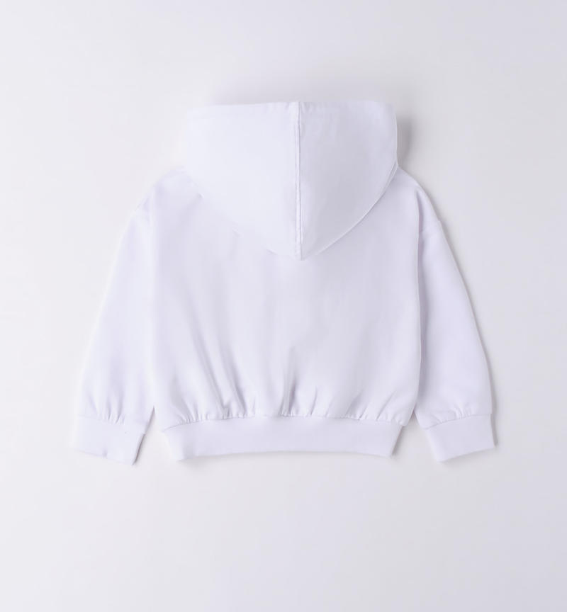 Sarabanda hoodie for girls from 12 months to 8 years BIANCO-0113