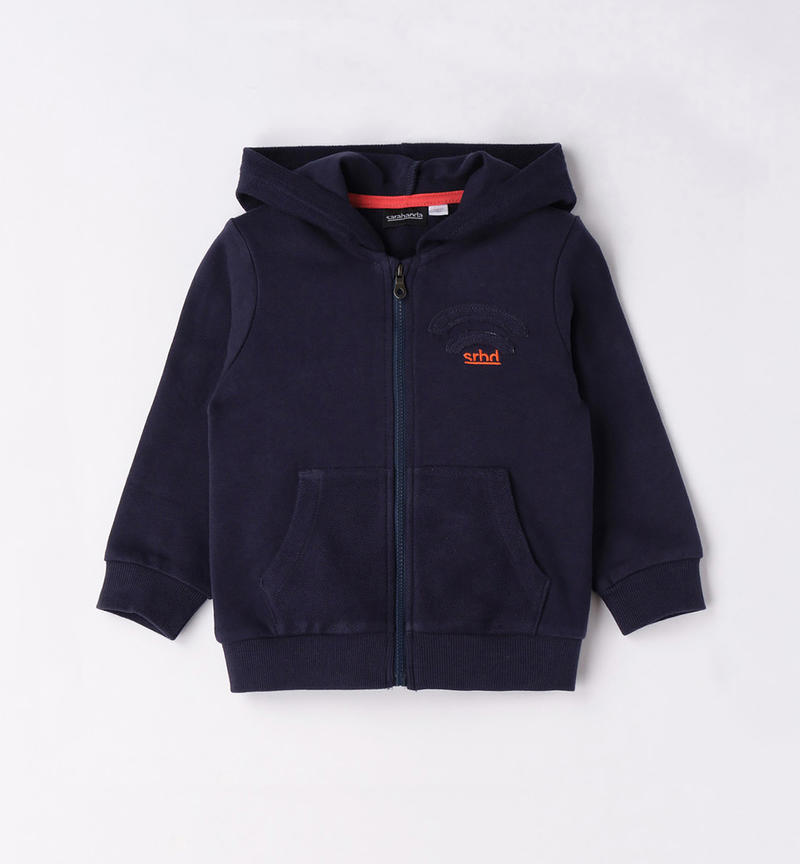 Sarabanda hoodie for boys from 9 months to 8 years NAVY-3854