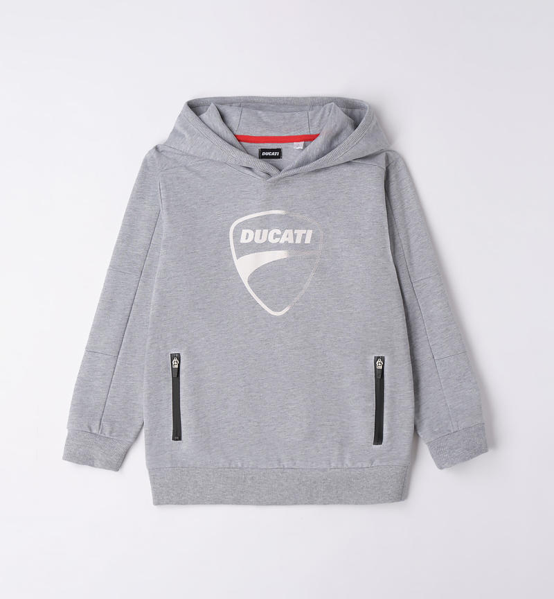 Ducati hoodie for boys from 3 to 16 years GRIGIO MELANGE-8992