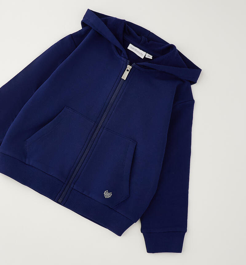 Felpa con cappuccio bambina NAVY-3547