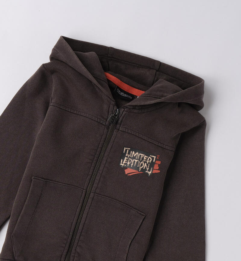 Felpa con cappuccio bambino GRIGIO SCURO-0566