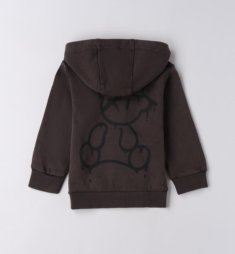 Felpa con cappuccio bambino GRIGIO SCURO-0566