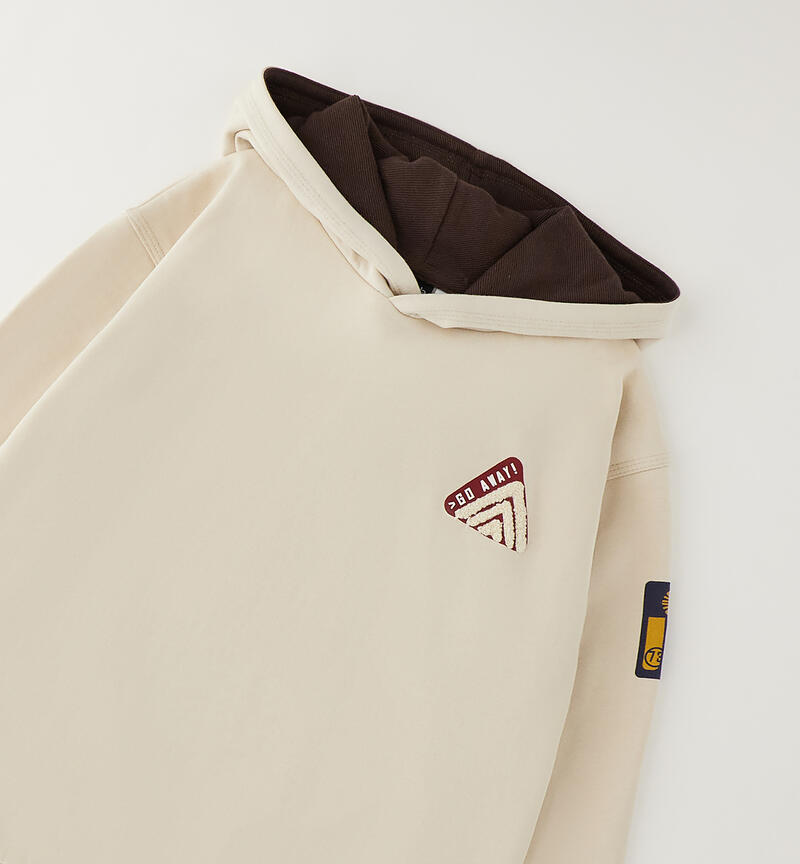 Boy's hoodie ECRU'-0164