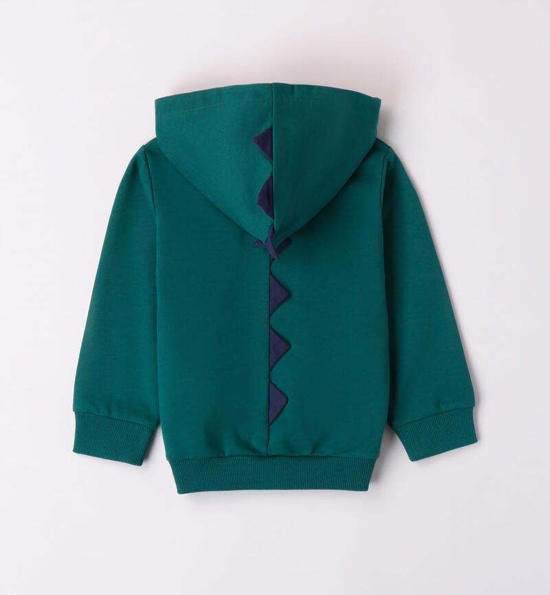 Sarabanda sweatshirt with spines for boys from 9 months to 8 years VERDE-4517