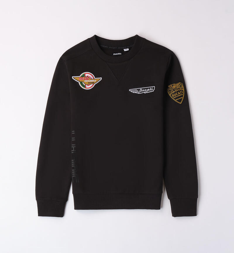 Sweatshirt with Ducati patch for boys NERO-0658