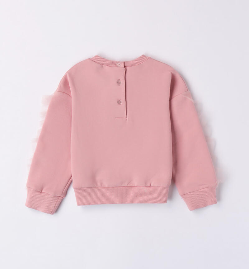 Sarabanda sweatshirt with tulle for girls from 9 months to 8 years ROSA-3031