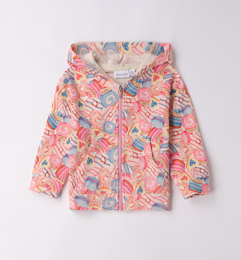 Felpa da bambina CREMA-MULTICOLOR-6BRH