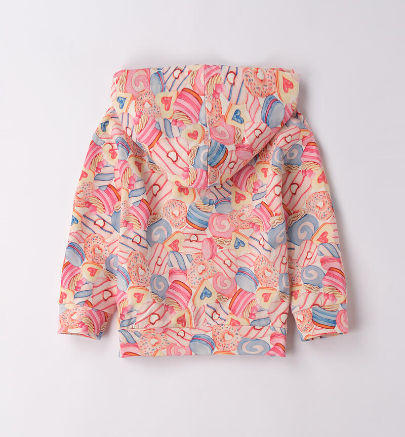 Felpa da bambina CREMA-MULTICOLOR-6BRH
