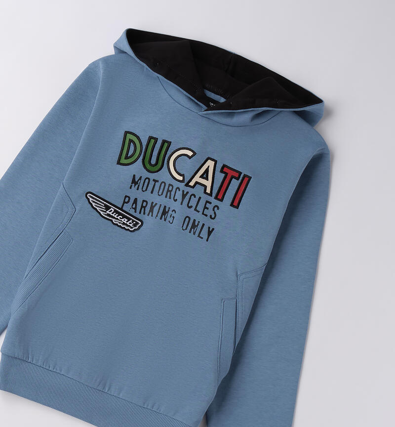 Felpa Ducati con cappuccio BLUE PETROL-3934