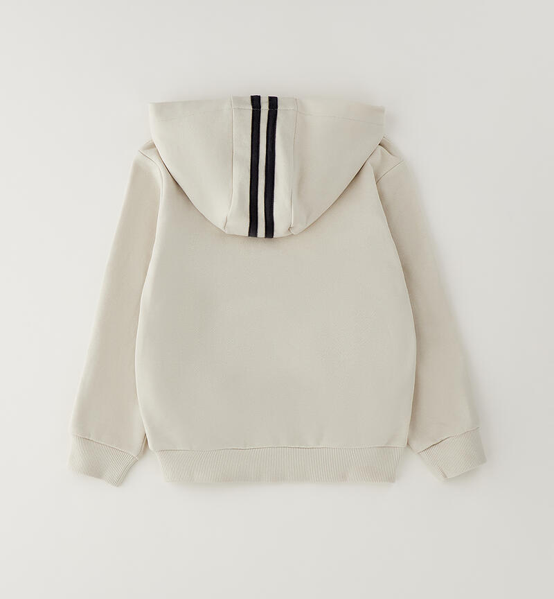 Felpa full-zip bambino ECRU'-0164