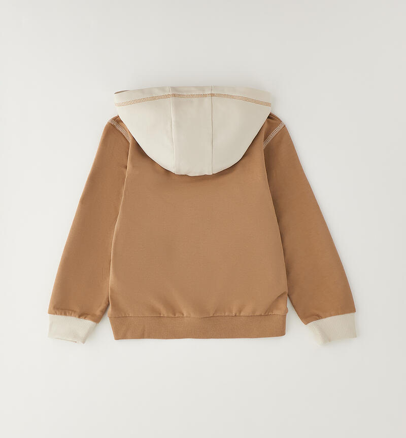Felpa full-zip per bambino BISCOTTO-0946