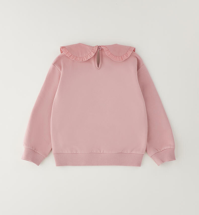 Felpa girocollo bambina ROSA-3031