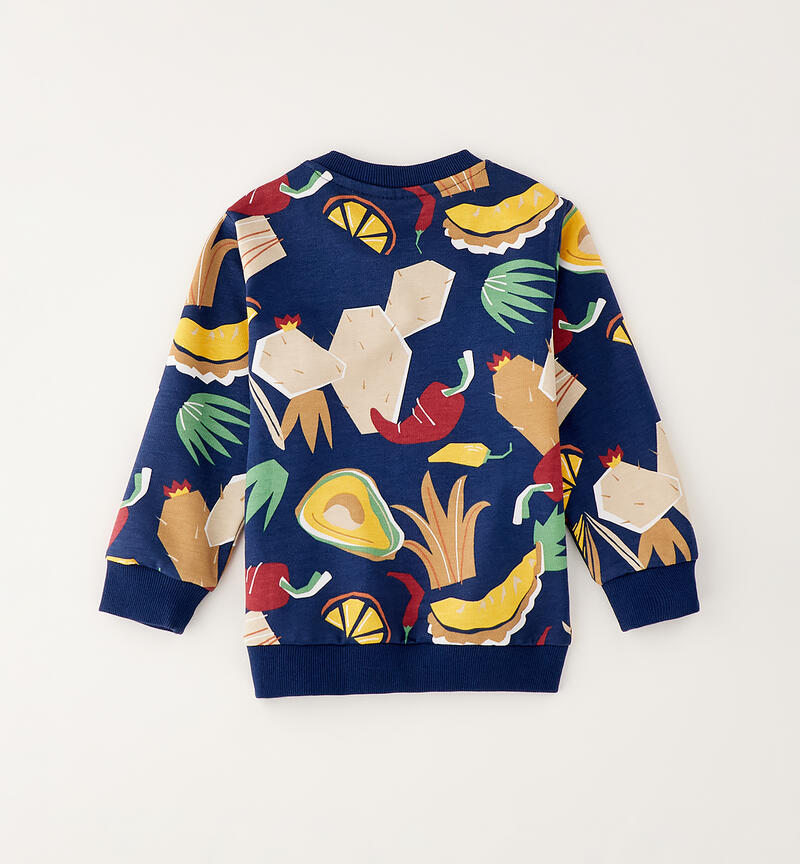 Children's crewneck sweatshirt BIANCO-BLU-6BZG