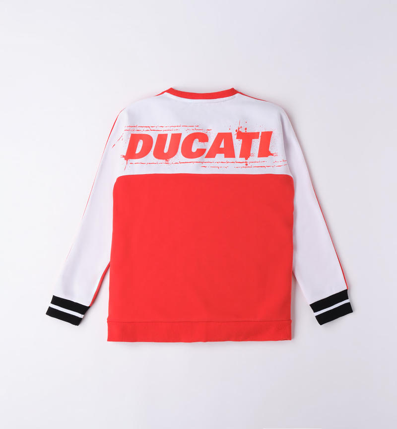 Ducati crew neck sweatshirt for boys from 3 to 16 years ORANGE FLUO-5840