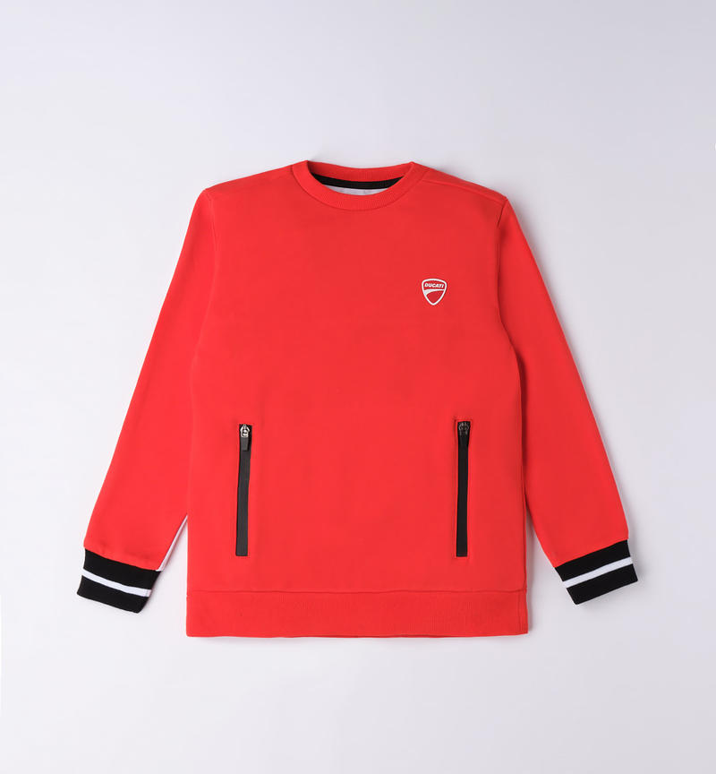 Ducati crew neck sweatshirt for boys from 3 to 16 years ORANGE FLUO-5840